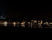 Panorama  Deventer by night - 8 images  (c) Henk Melenhorst : Deventer, Deventer toren, Wilhelminabrug, panorama, nachtopname